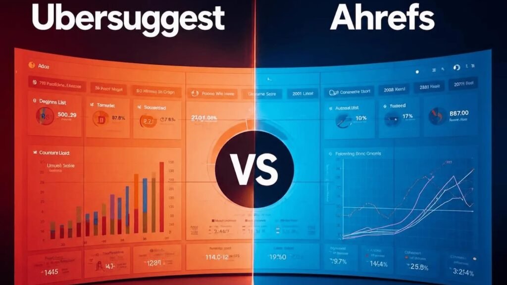 Ubersuggest vs Ahrefs comparison of two SEO tools side by side